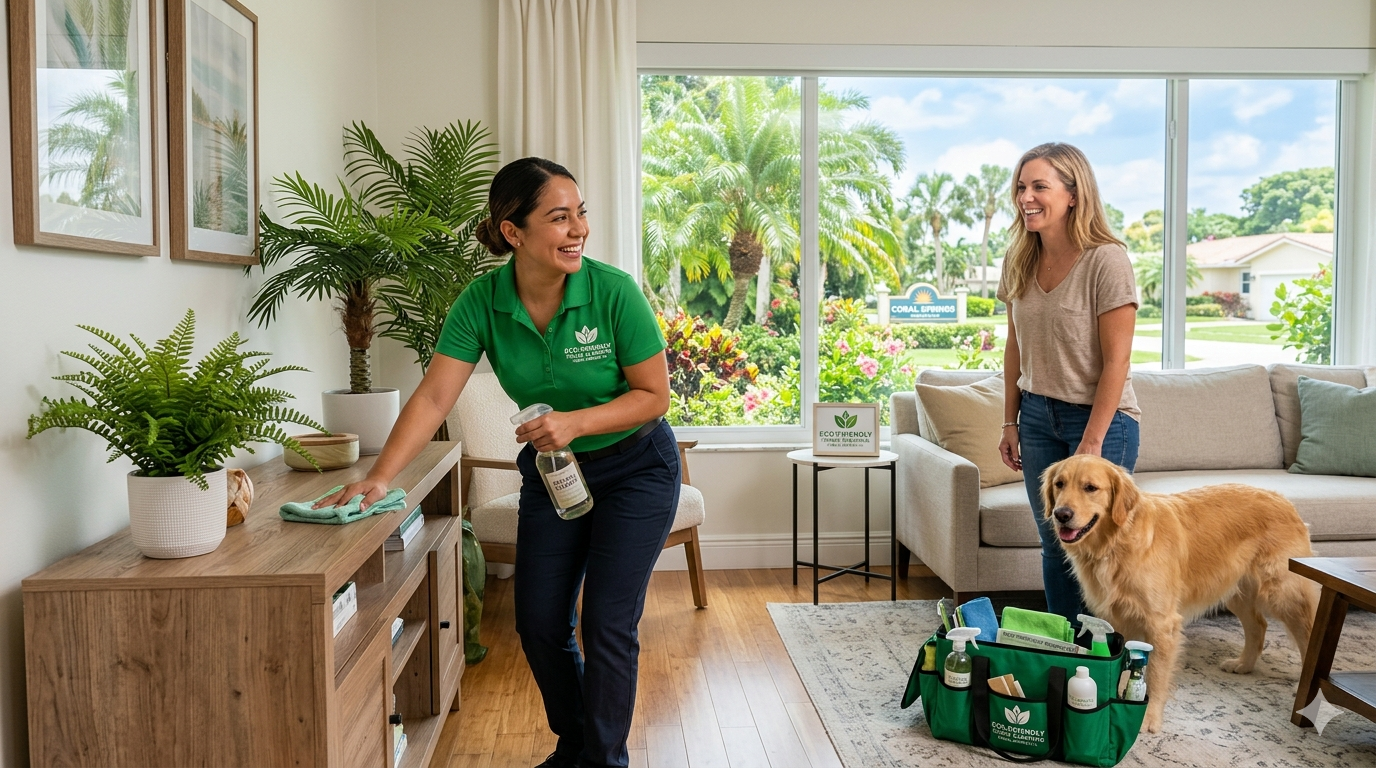 Professional eco friendly house cleaning service in Coral Springs FL by City House Cleaners